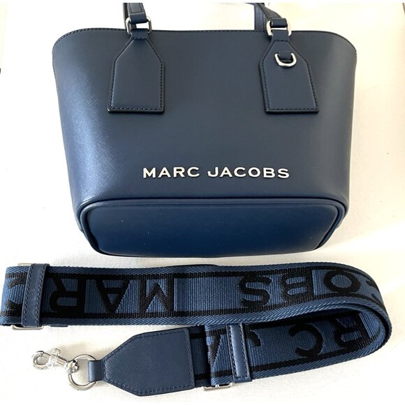 New Marc Jacobs Crossgrain Tote Azure Blue - Picture 2 of 7